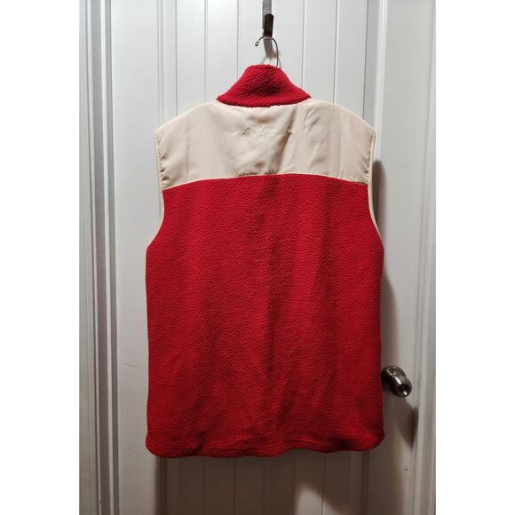 Rowdy Gentleman Vest Men's XXL Red Cream Fleece 1/4 Zip Hiking Outdoors Preppy - Picture 6 of 11